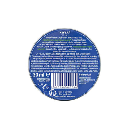 Nivea Crème Blik Mini 30ML - ShopThuis