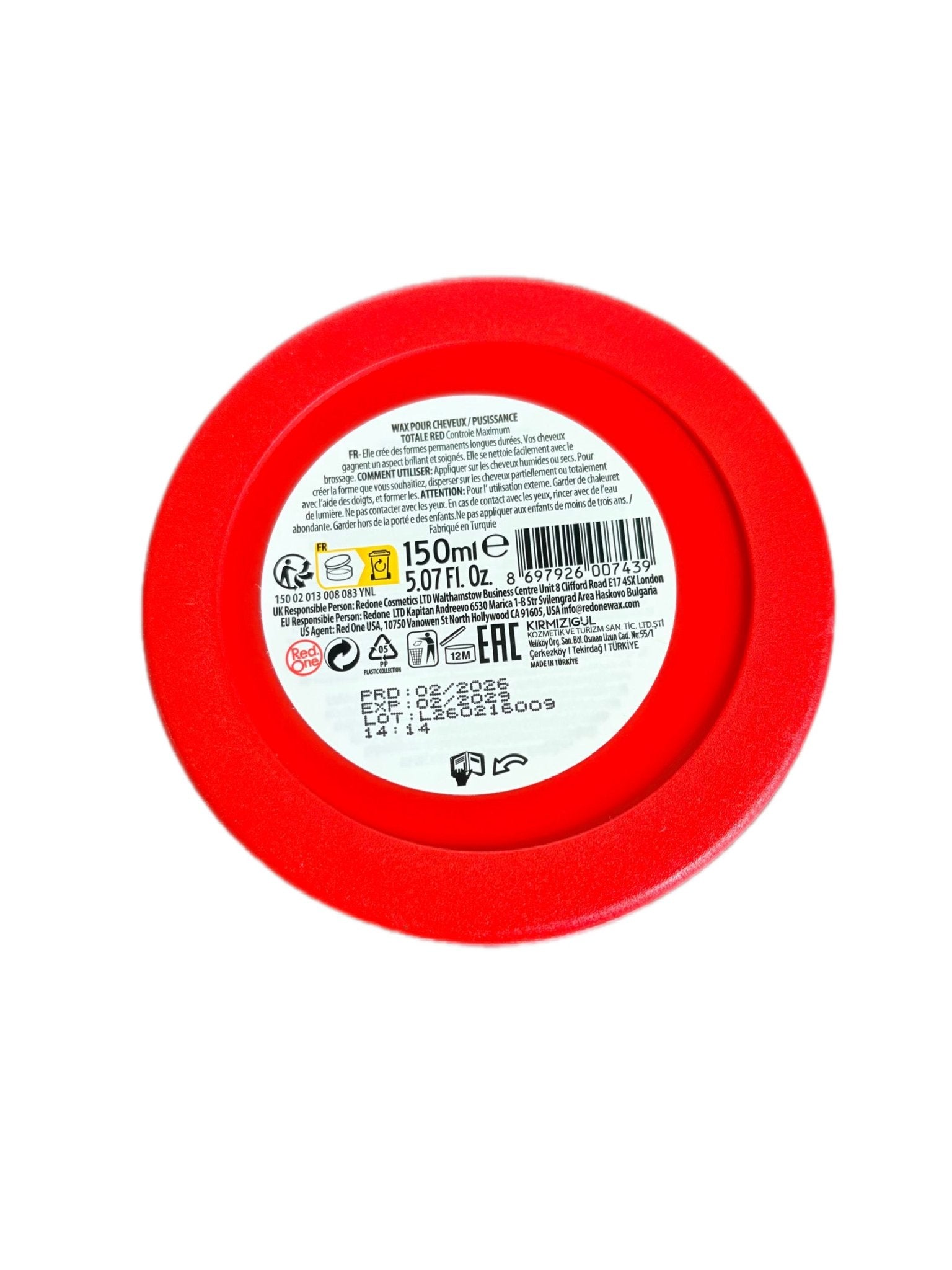 Red One Red Aqua Hair Wax Full Force 150ml - ShopThuis